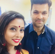 Anchor Priya Rajput with R.P Singh
